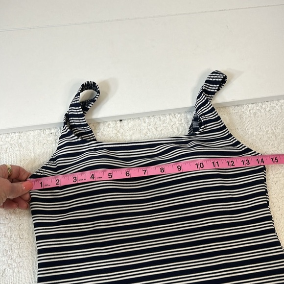 Baltex Striped Black and White Striped Tankini  Top‎ Size 10 - Picture 5 of 6